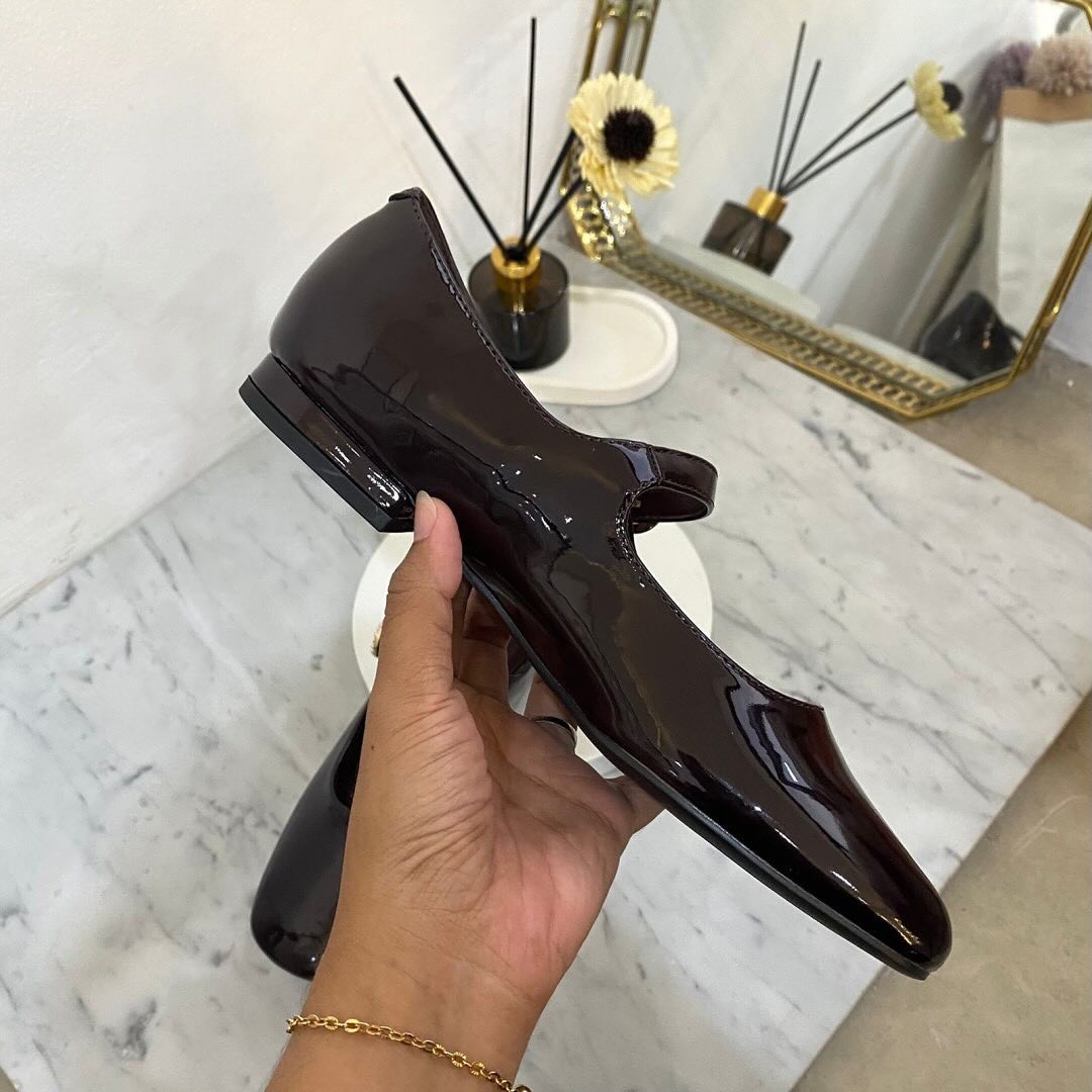 Women's Low Block Heel Sandals with Adjustable Ankle Straps - Patent Faux Leather