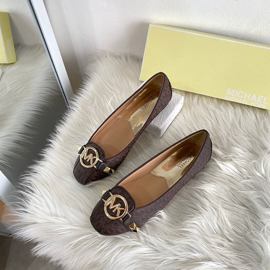 Women's Grain Leather Sandals with Tassel Detailing and Full Motif - Brown