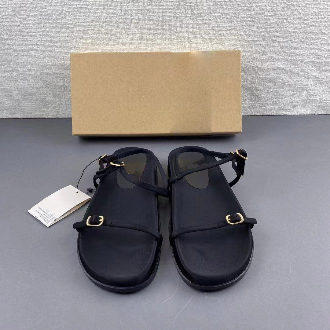 Summer Flat Black Outdoor Casual Thick soled casual sandals
