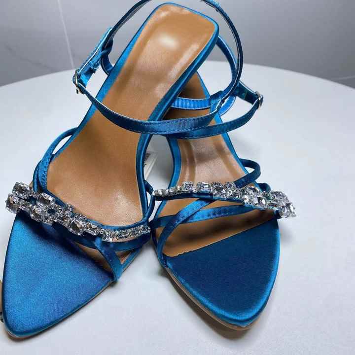 new 2024 autumn pointed cross strap rhinestone ankle straps buckle open toe high heels sandals