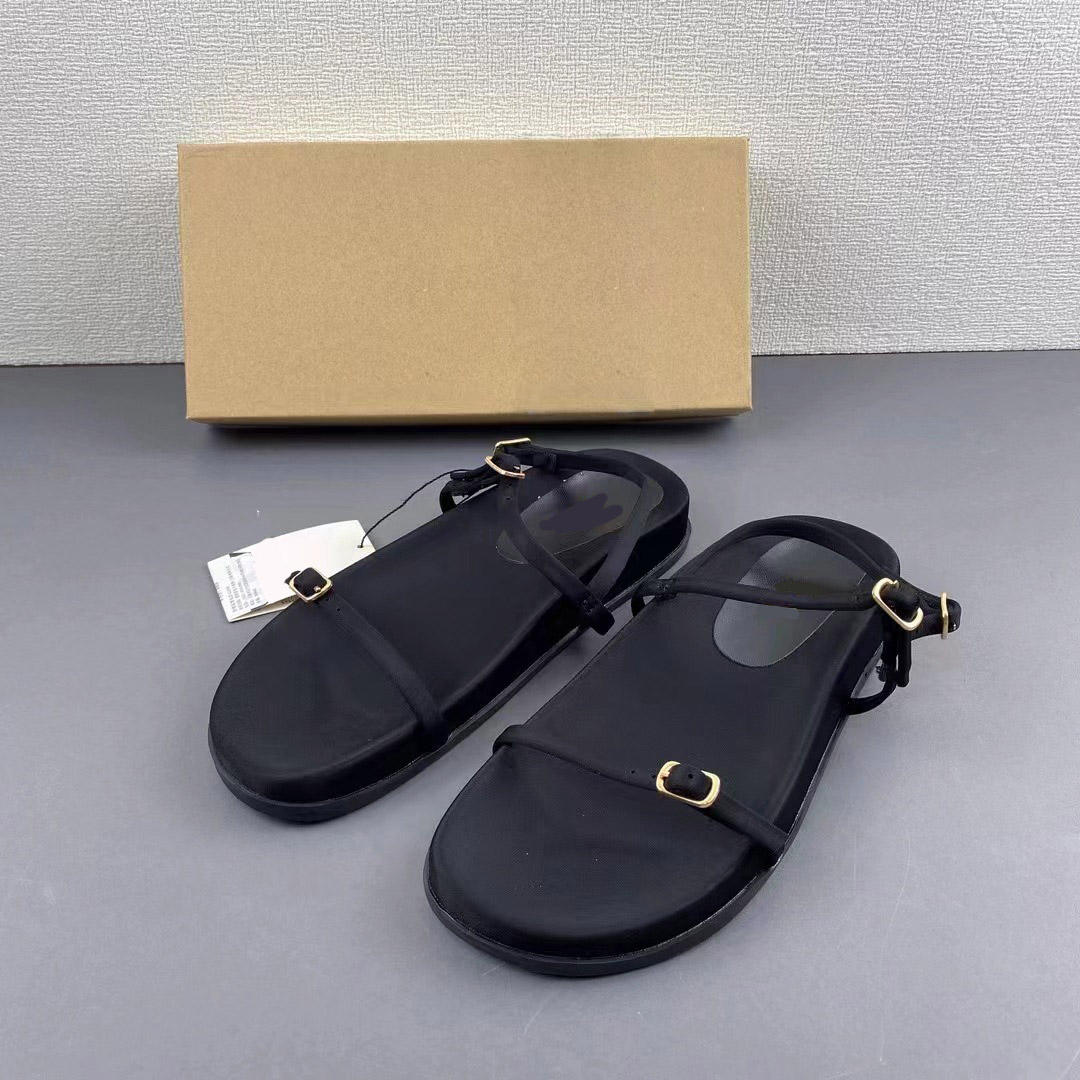 Summer Flat Black Outdoor Casual Thick soled casual sandals